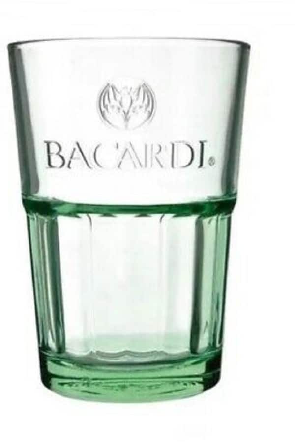 Bacardi Green Glass