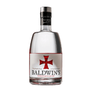baldwin's gin red and white design