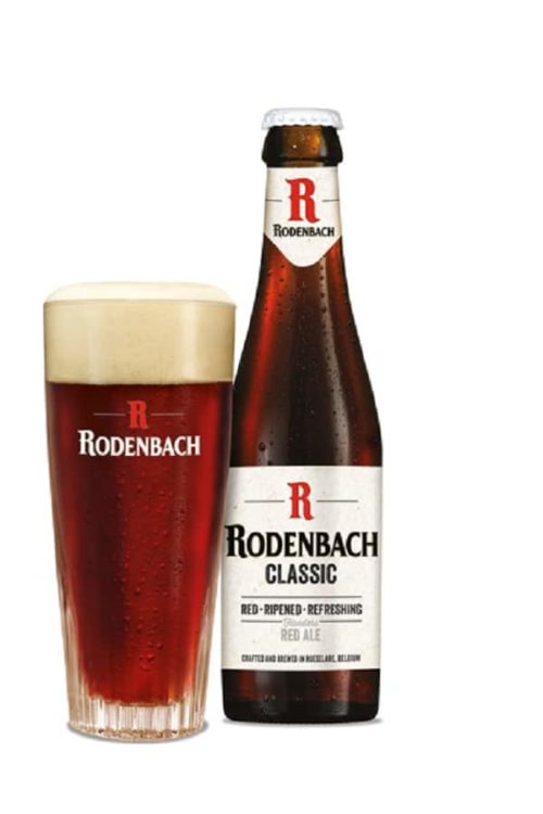 Rodenbach classic bottle and glass