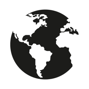 black and white world logo