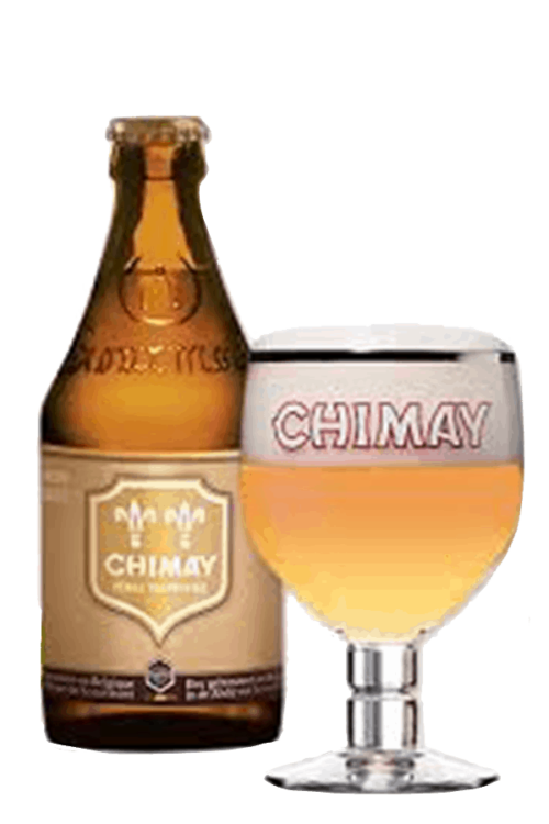 Chimay Gold Bottle and Glass