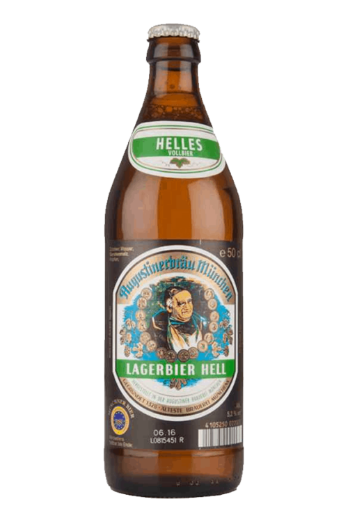 augustiner helles beer bottle