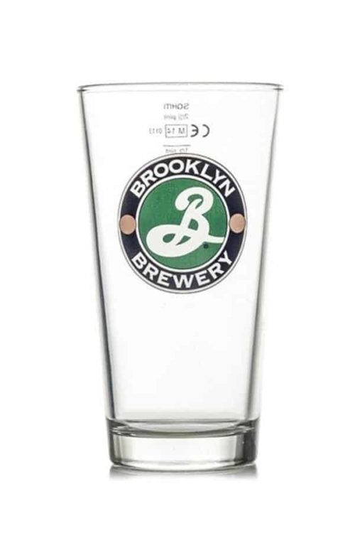 brooklyn brewery logo on glass
