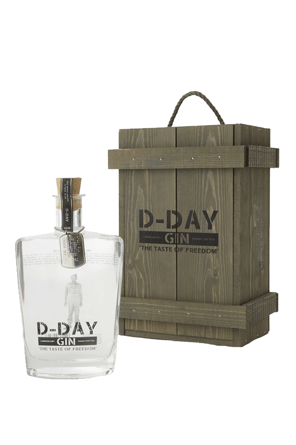 D Day Gin Bottle and Packaging