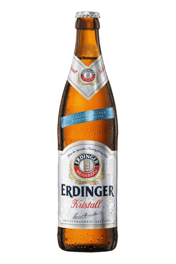 erdinger kristallklar beer bottle