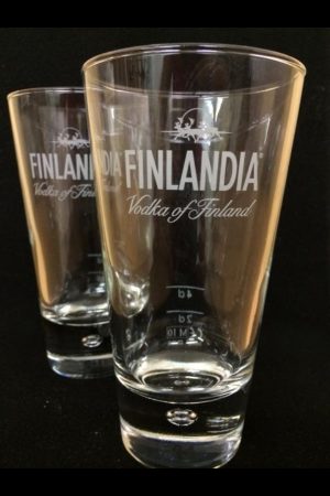 2 Finlandia Vodka Glasses - The Belgian Beer Company