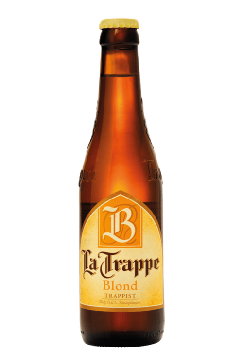 la trappe blond beer bottle