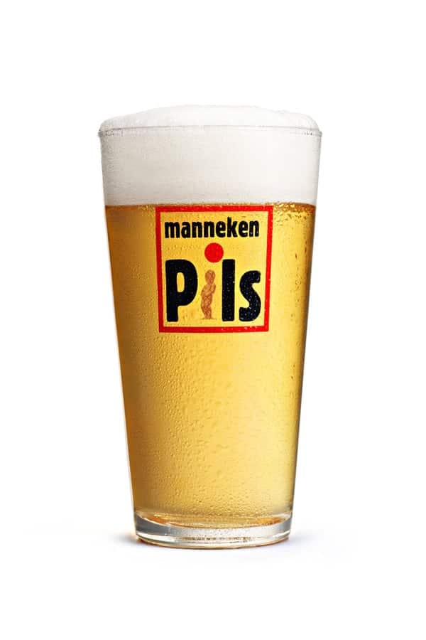 Manneken Pils Glass