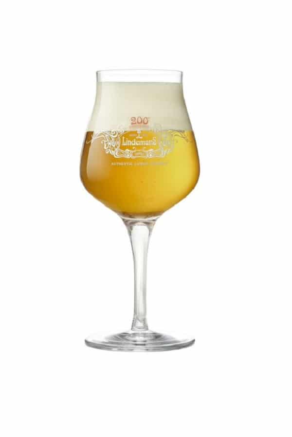 Lindemans 200 year beer glass