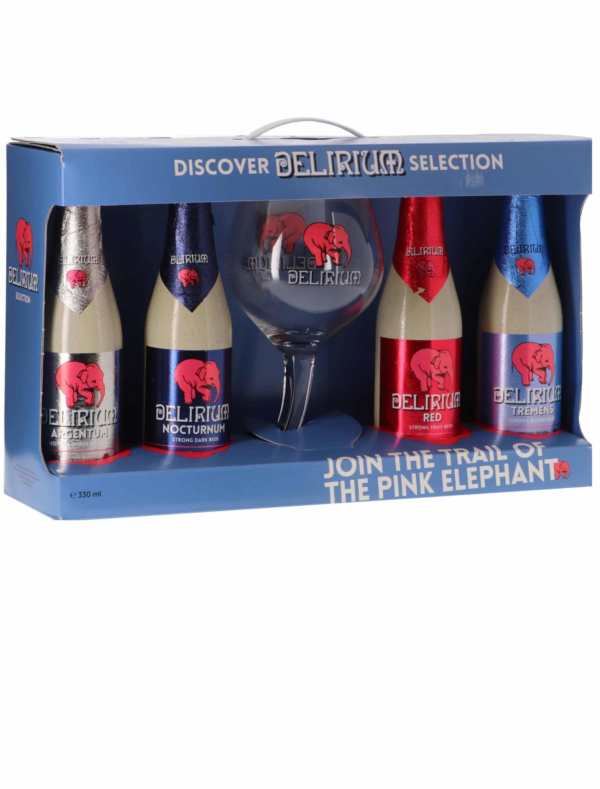 Delirium Discovery Gift Pack Bottles and Glass