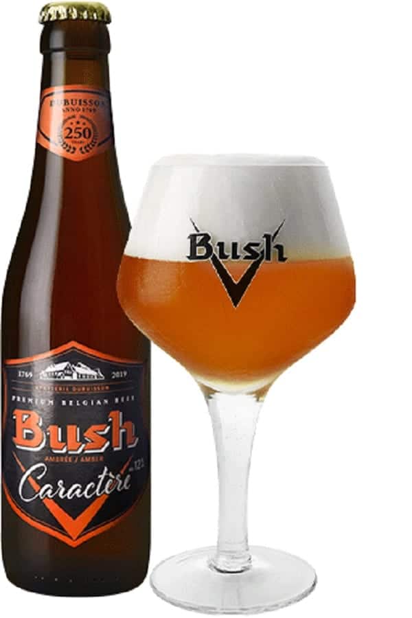 Bush Caractere bottle and drinking glass