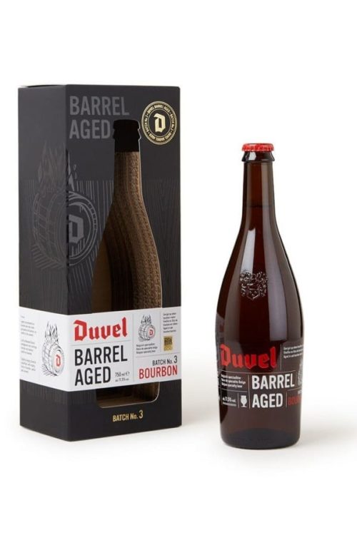 Duvel Barrel Aged Batch 3 bottle in box