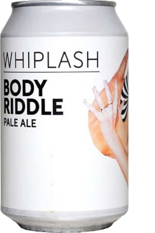 Whiplash body riddle pale ale can