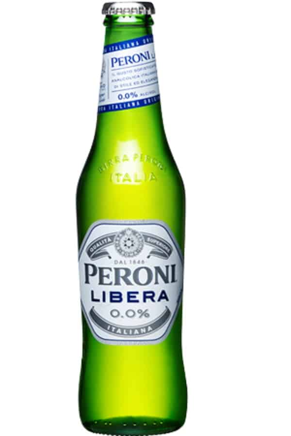 peroni libera alcohol free beer bottle