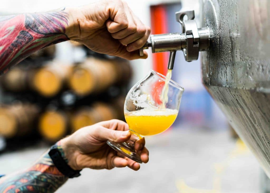 Pouring Belgian Beer