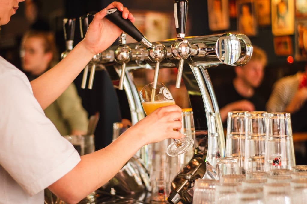 Belgian Beer Poured From Pump