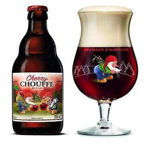 Cherry Chouffe & beer glass