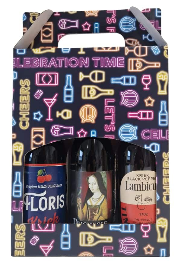 Belgian Cherry Beer Bottle Gift Box NEW