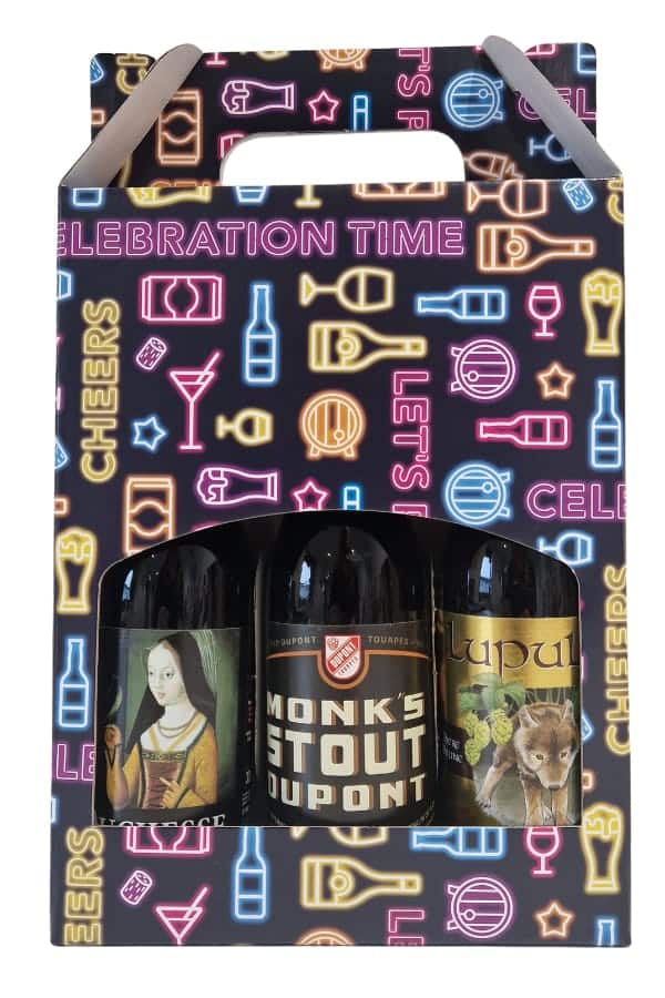 Belgian Dark Beer Bottle Gift Box NEW