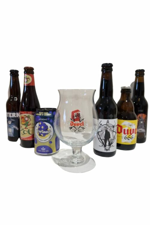 Halloween Belgian Beer Mixed Case and Free Beer Glass