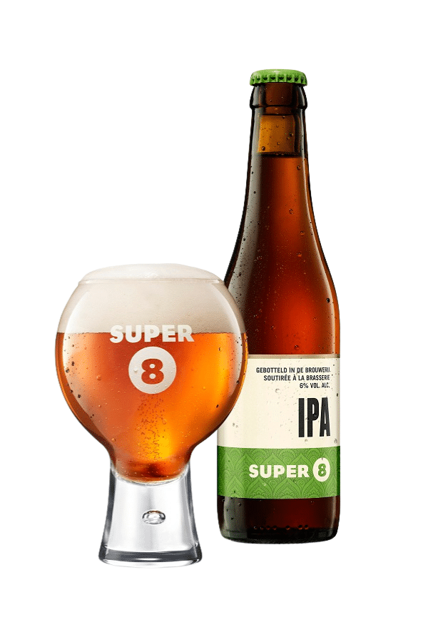 Super 8 IPA and Glass