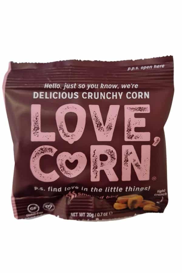 View 1 Pack Love Corn Smoked BBQ Bar Snack information