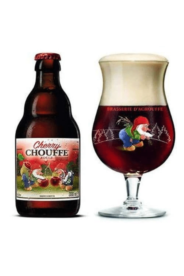 Cherry Chouffe and Glass