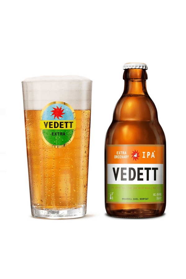Vedett Extra Ordinary Belgian Beer and Glass