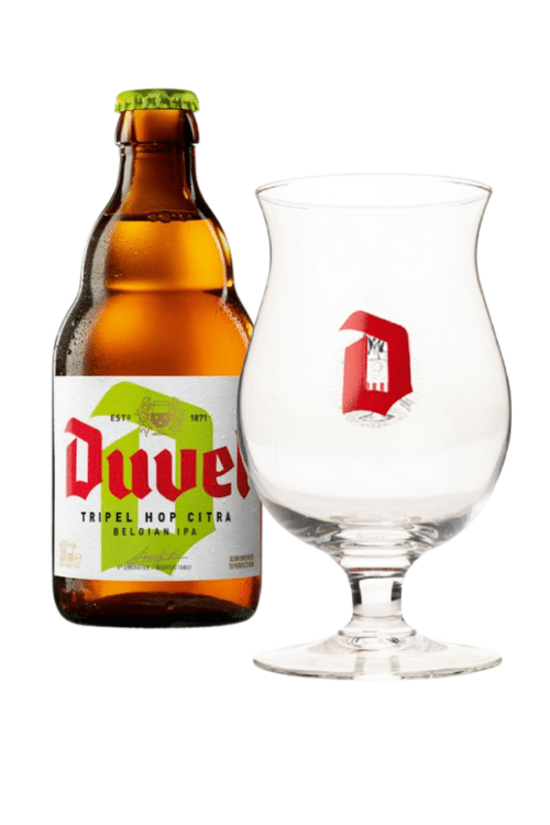 Duvel Tripel Hop Citra and beer glass