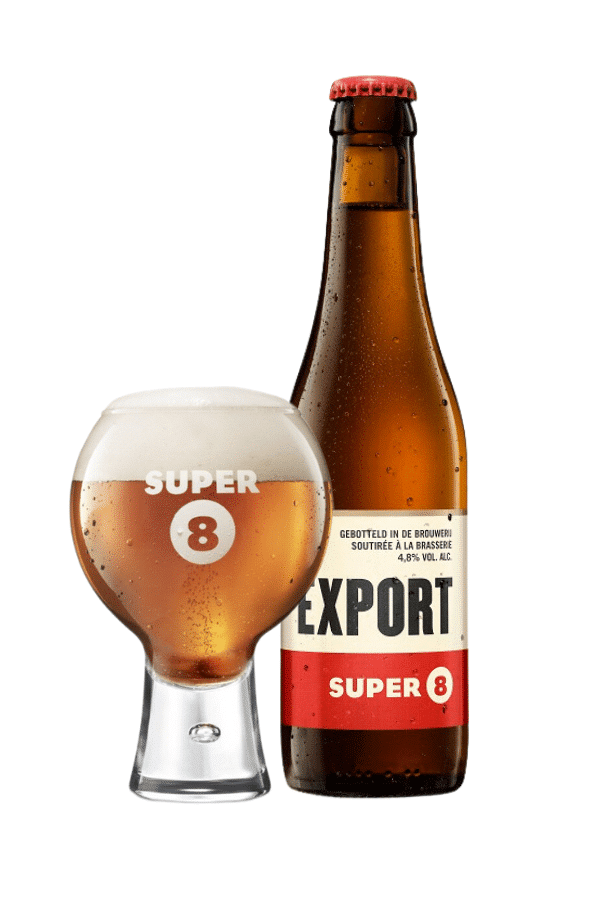 Super 8 Export & Beer Glass