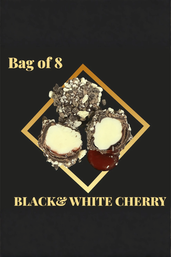 Black and White Cherry Chocolate Truffles