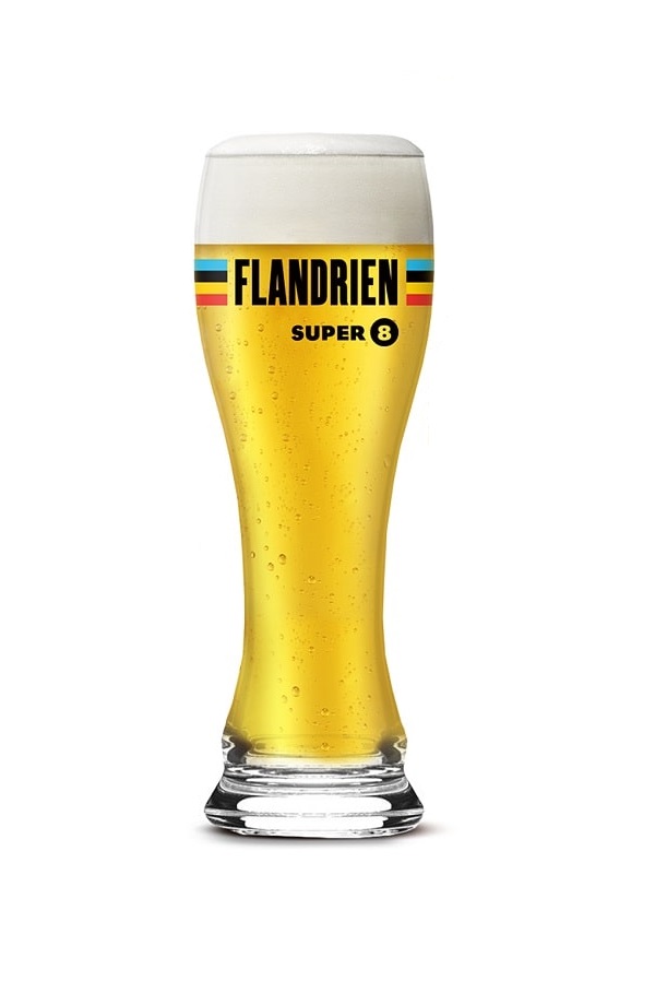 Super 8 Flandrien Beer Glass